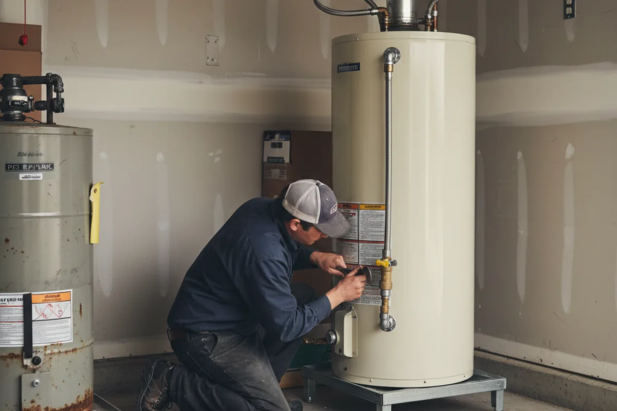 Water heater and shutoff valve replacement in Thibodaux
