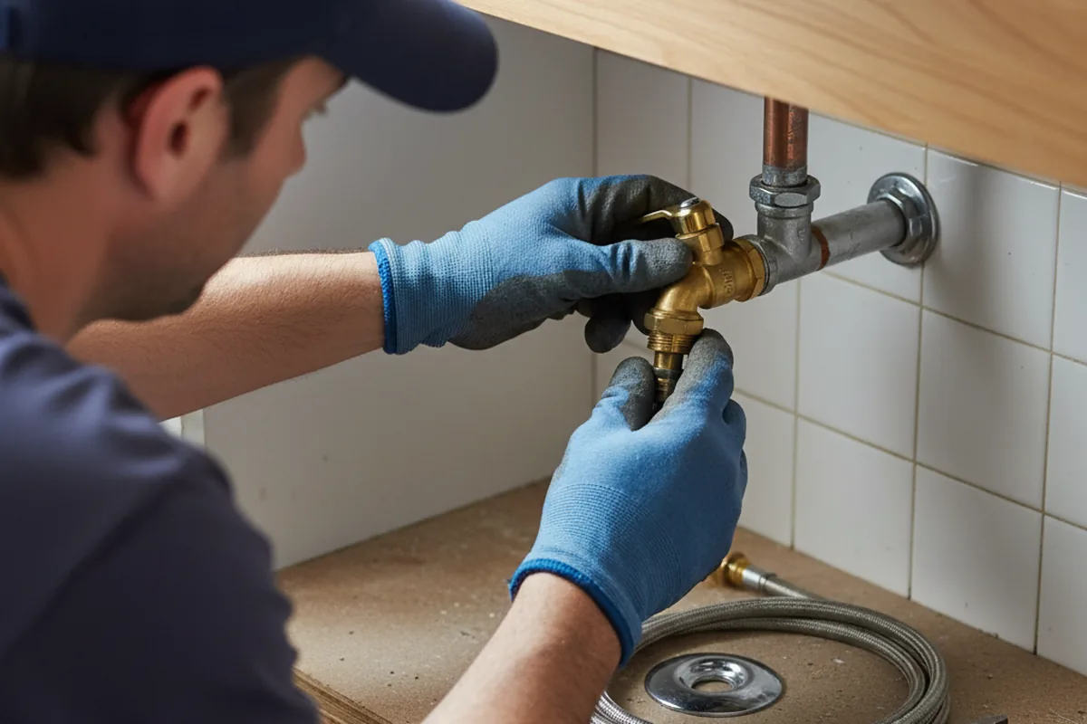 Shutoff valve and fitting work during Faucet and Fixture Repair in Thibodaux